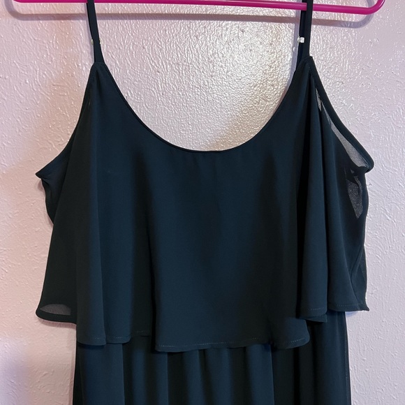 Show Me Your Mumu CAITLIN RUFFLE MAXI DRESS Black - Picture 3 of 6